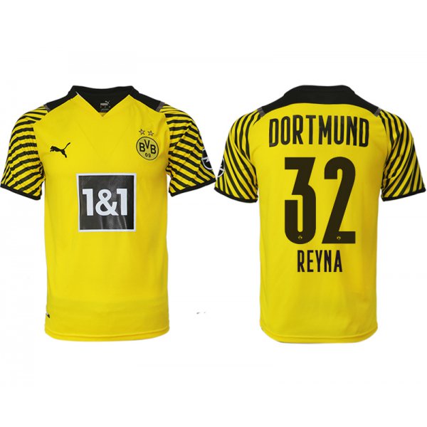 Men 2021-2022 Club Borussia Dortmund home yellow aaa version 32 Soccer Jersey