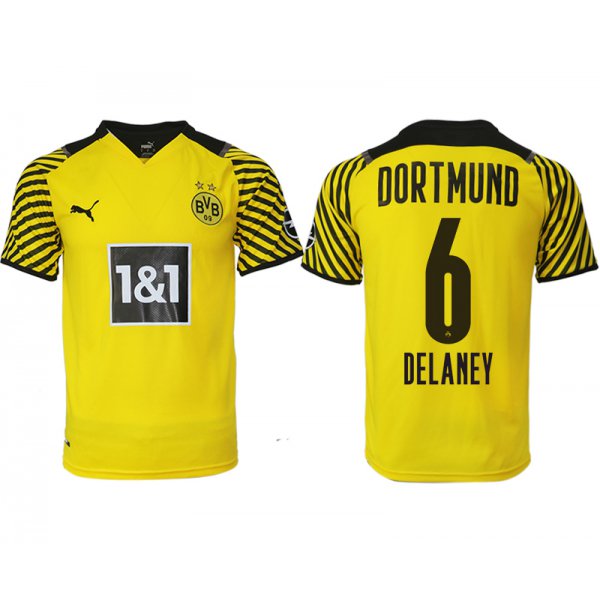 Men 2021-2022 Club Borussia Dortmund home yellow aaa version 6 Soccer Jersey