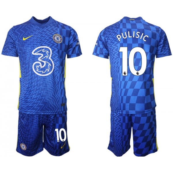 Men 2021-2022 Club Chelsea FC home blue 10 Nike Soccer Jerseys