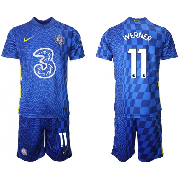 Men 2021-2022 Club Chelsea FC home blue 11 Nike Soccer Jerseys1