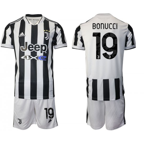 Men 2021-2022 Club Juventus home white 19 Adidas Soccer Jerseys