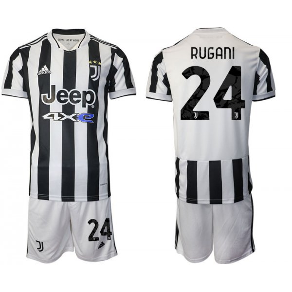 Men 2021-2022 Club Juventus home white 24 Adidas Soccer Jerseys