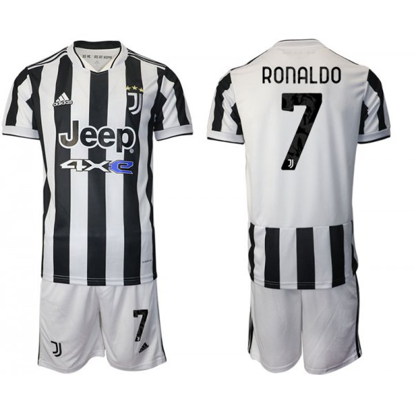 Men 2021-2022 Club Juventus home white 7 Adidas Soccer Jerseys