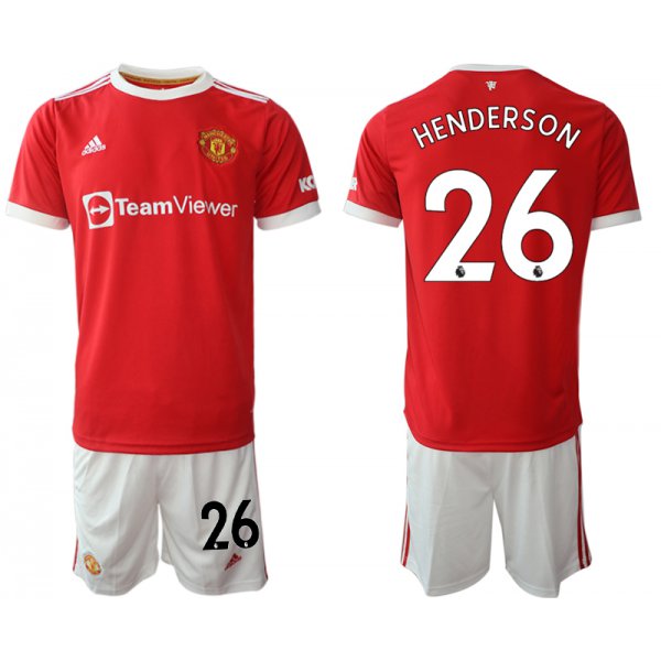 Men 2021-2022 Club Manchester United home red 26 Adidas Soccer Jersey