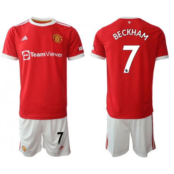 Men 2021-2022 Club Manchester United home red 7 Adidas Soccer Jerseys
