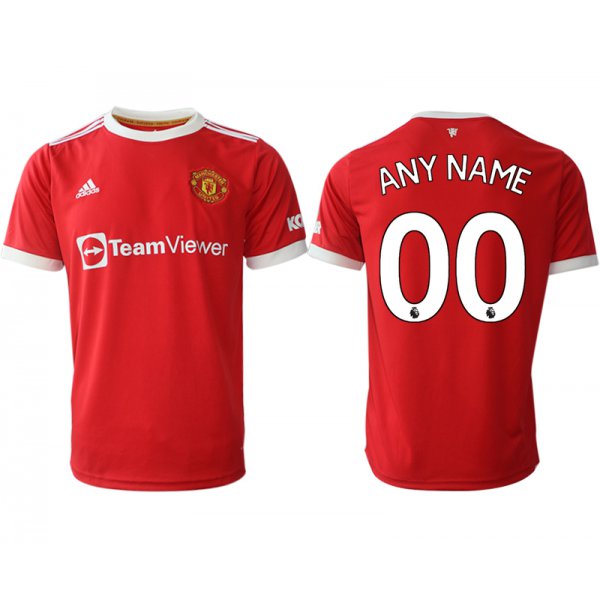 Men 2021-2022 Club Manchester United home red aaa version customized Adidas Soccer Jersey