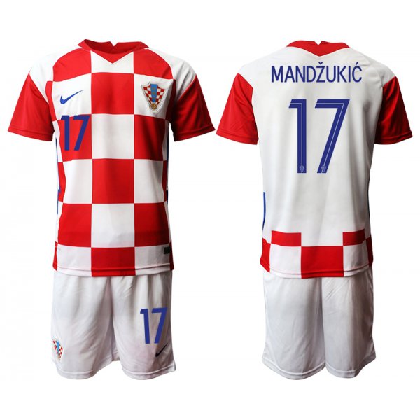 Men 2021 European Cup Croatia white home 17 Soccer Jerseys