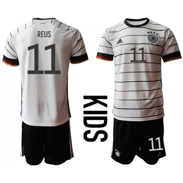Youth 2021 European Cup Germany home white 11 Soccer Jersey