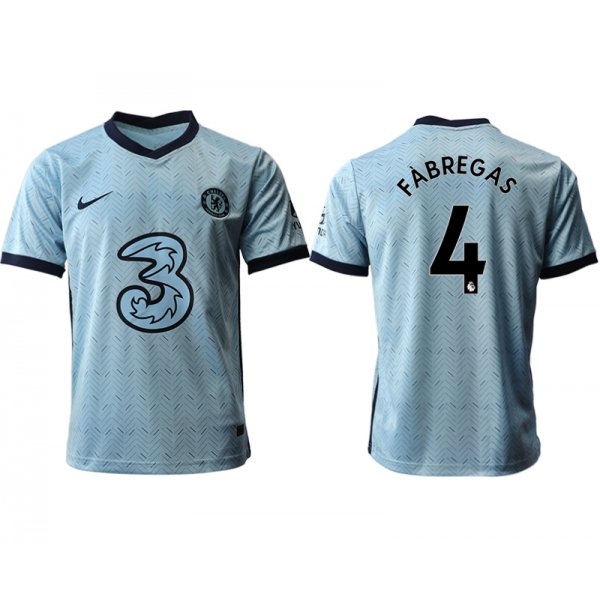 Men 2020-2021 club Chelsea away aaa version 4 Light blue Soccer Jerseys