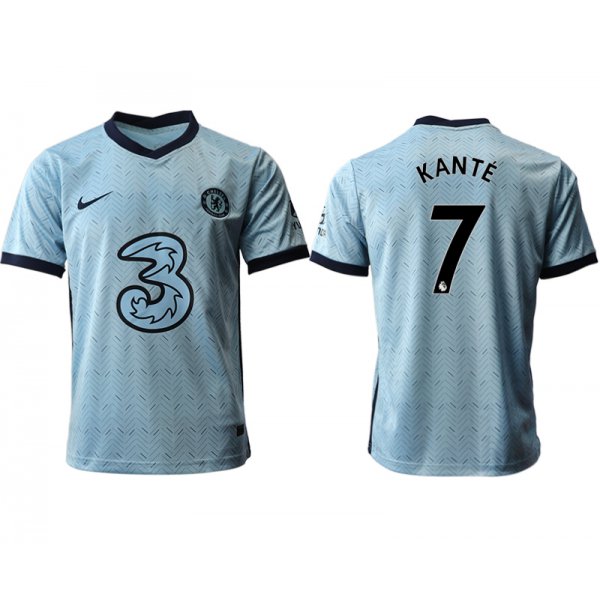 Men 2020-2021 club Chelsea away aaa version 7 Light blue Soccer Jerseys