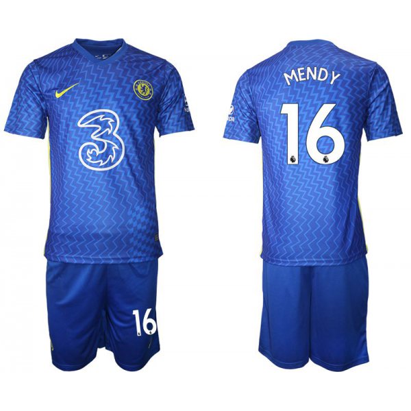 Men 2021-2022 Club Chelsea FC home blue 16 Nike Soccer Jersey