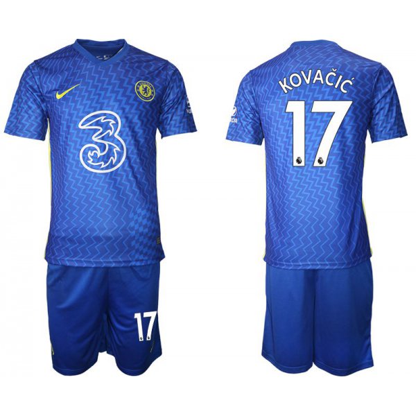Men 2021-2022 Club Chelsea FC home blue 17 Nike Soccer Jersey