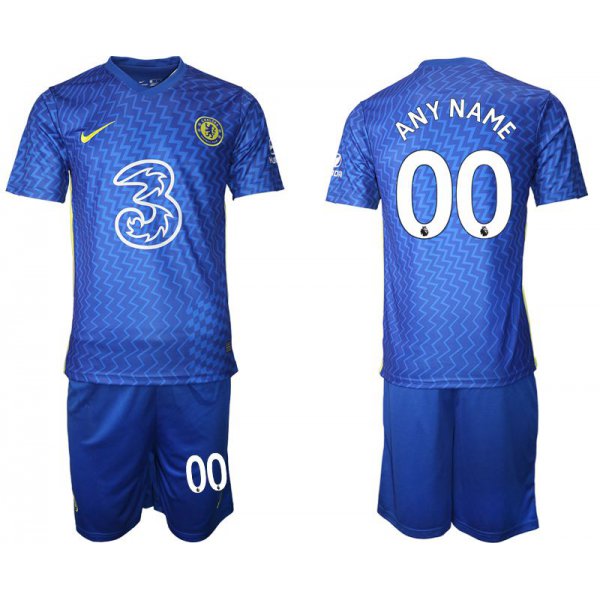 Men 2021-2022 Club Chelsea FC home blue customized Nike Soccer Jersey