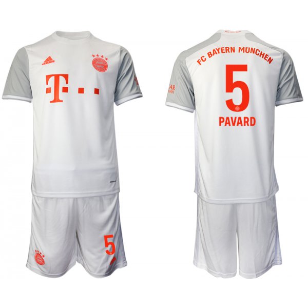 Men 2020-2021 club Bayern Munich away 5 white Soccer Jerseys