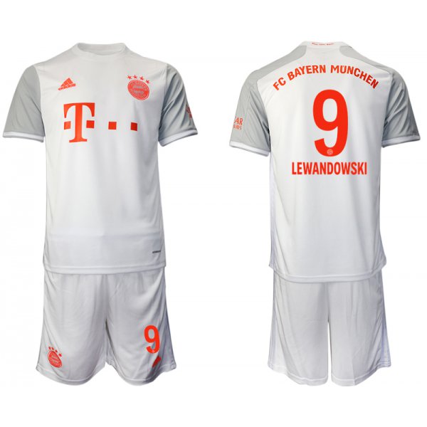 Men 2020-2021 club Bayern Munich away 9 white Soccer Jerseys