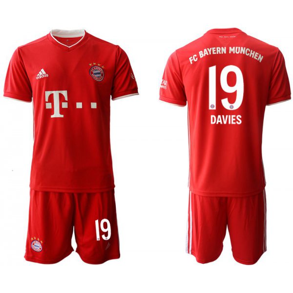 Men 2020-2021 club Bayern Munich home 19 red Soccer Jerseys