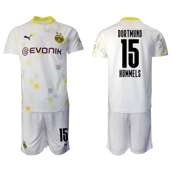 Men 2020-2021 club Borussia Dortmund Second away 15 white Soccer Jerseys