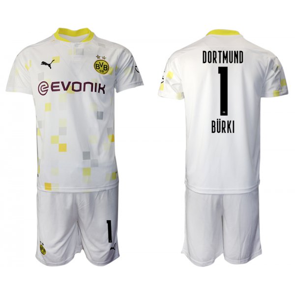 Men 2020-2021 club Borussia Dortmund Second away 1 white Soccer Jerseys