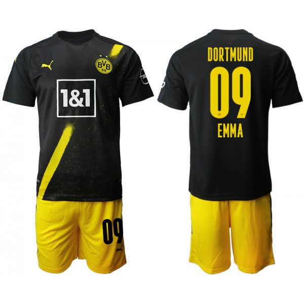Men 2020-2021 club Borussia Dortmund away 09 black Soccer Jerseys