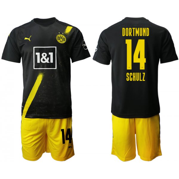 Men 2020-2021 club Borussia Dortmund away 14 black Soccer Jerseys