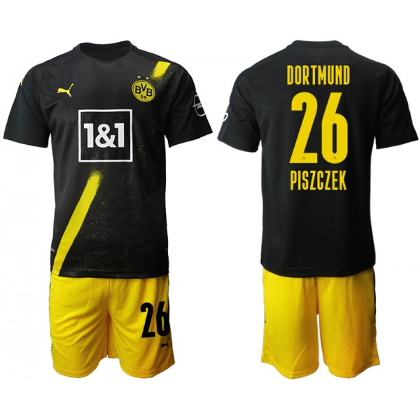 Men 2020-2021 club Borussia Dortmund away 26 black Soccer Jerseys