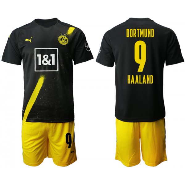 Men 2020-2021 club Borussia Dortmund away 9 black Soccer Jerseys