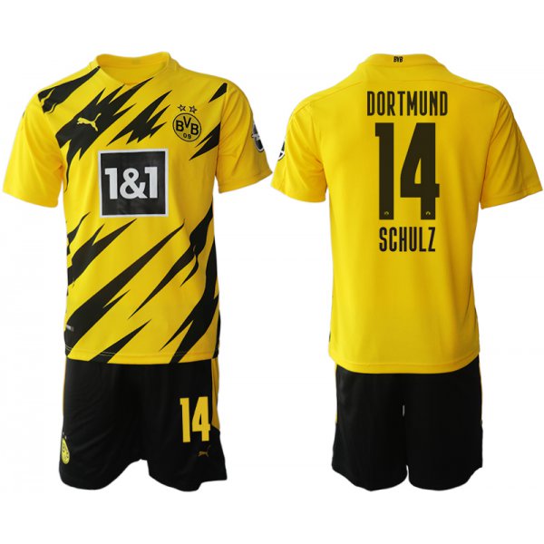 Men 2020-2021 club Borussia Dortmund home 14 yellow Soccer Jerseys