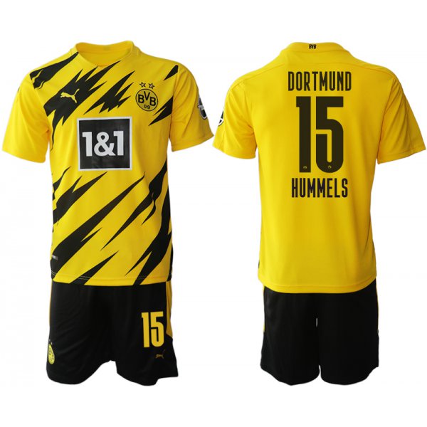Men 2020-2021 club Borussia Dortmund home 15 yellow Soccer Jerseys