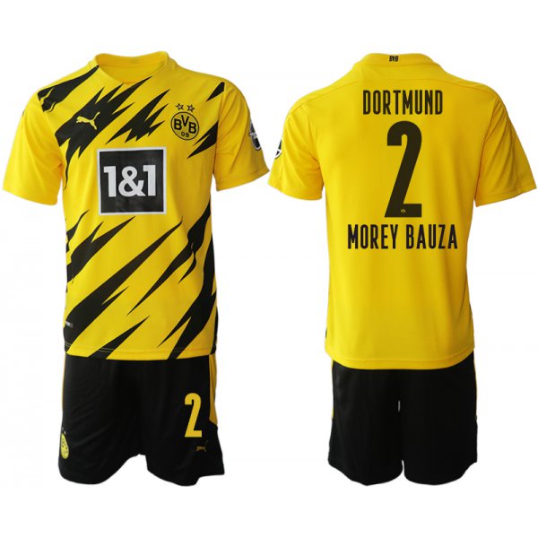 Men 2020-2021 club Borussia Dortmund home 2 yellow Soccer Jerseys