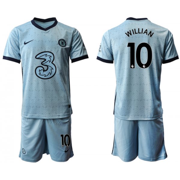 Men 2020-2021 club Chelsea away Light blue 10 Soccer Jerseys1