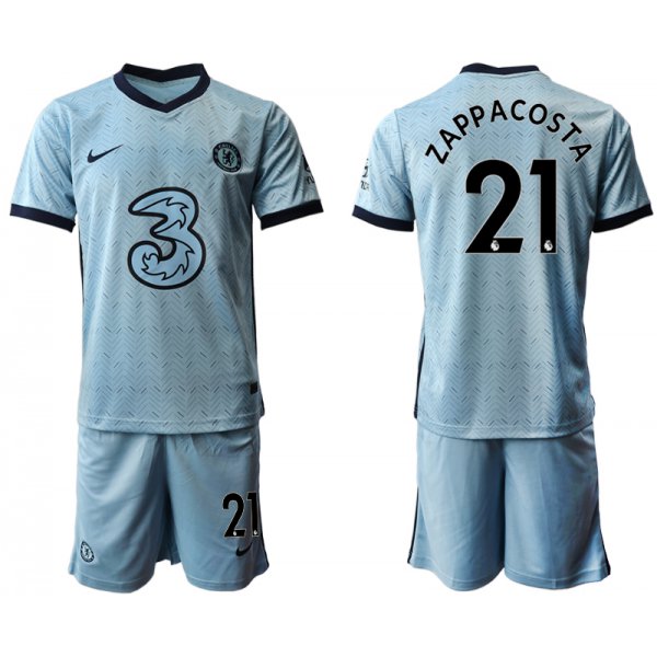 Men 2020-2021 club Chelsea away Light blue 21 Soccer Jerseys