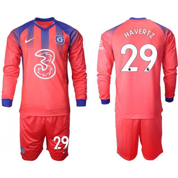 Men 2021 Chelsea away Long sleeve 29 soccer jerseys