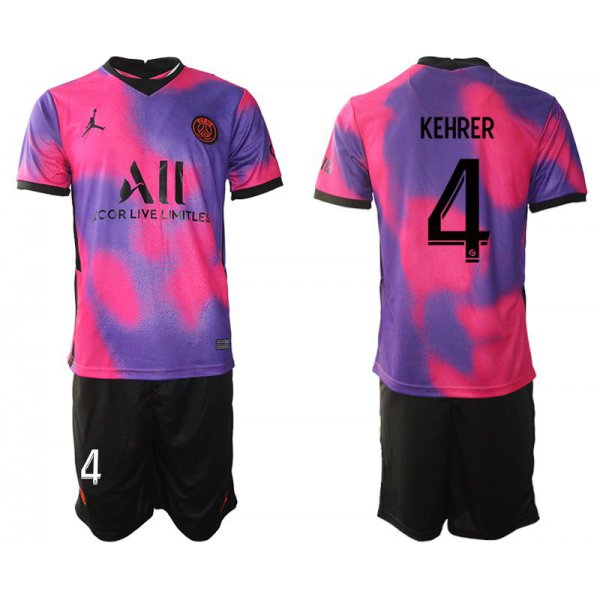 Men 2020-2021 Club Paris St German away purple 4 Soccer Jersey