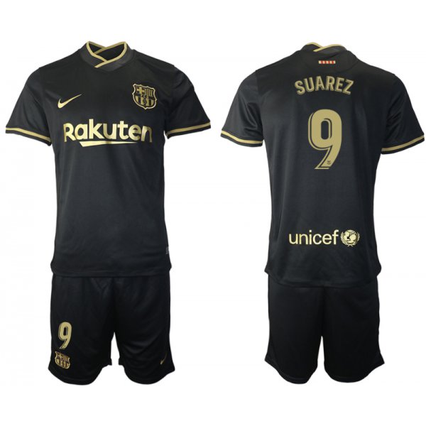 Men 2020-2021 club Barcelona away 9 black Soccer Jerseys