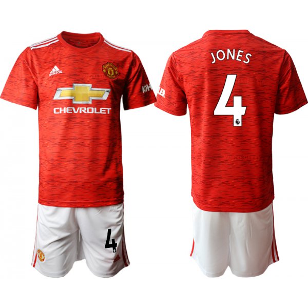 Men 2020-2021 club Manchester United home 4 red Soccer Jerseys