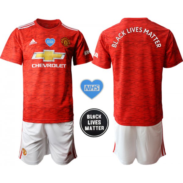 Men 2020-2021 club Manchester United home blank red Soccer Jerseys