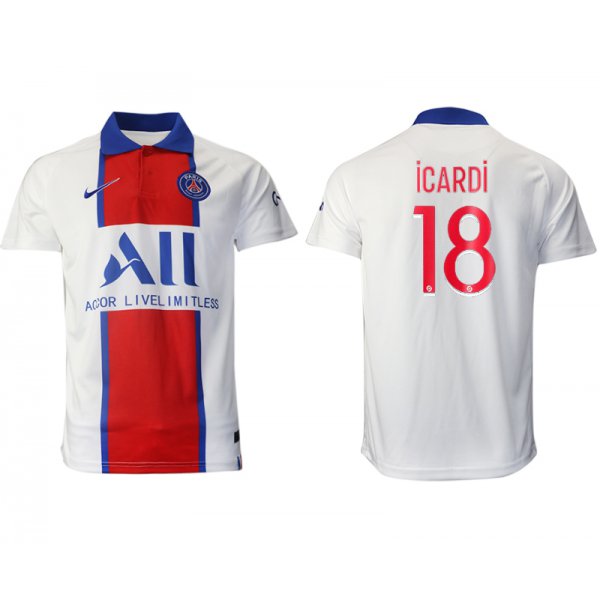 Men 2020-2021 club Paris St German away aaa version 18 white Soccer Jerseys