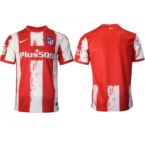 Men 2021-2022 Club Atletico Madrid home aaa version red blank Nike Soccer Jersey