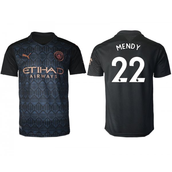 Men 2020-2021 club Manchester City away aaa version 22 black Soccer Jerseys