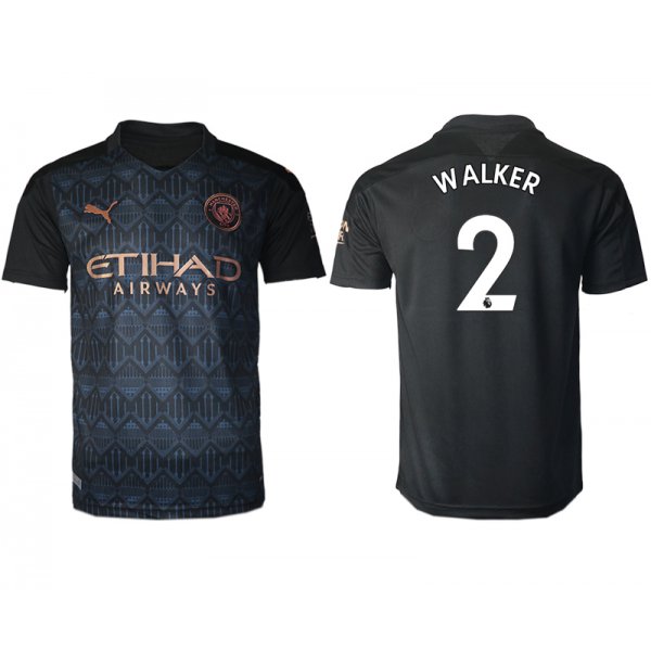 Men 2020-2021 club Manchester City away aaa version 2 black Soccer Jerseys