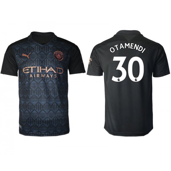 Men 2020-2021 club Manchester City away aaa version 30 black Soccer Jerseys