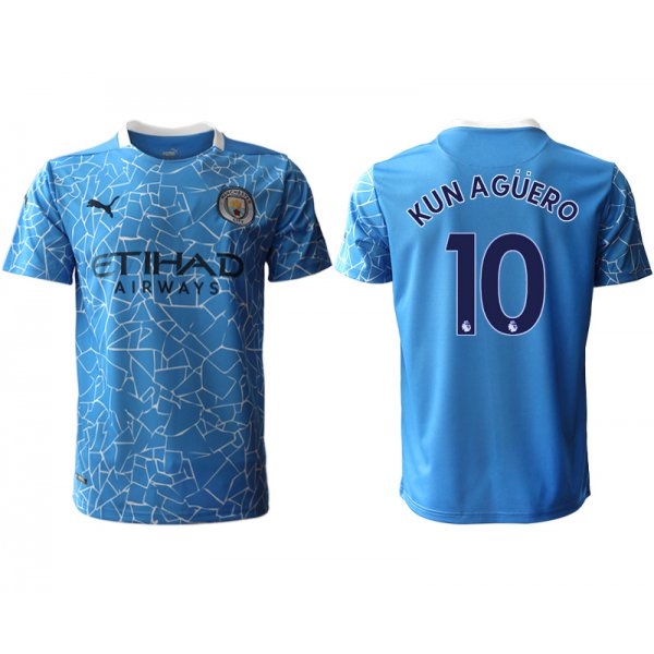 Men 2020-2021 club Manchester City home aaa version 10 blue Soccer Jerseys