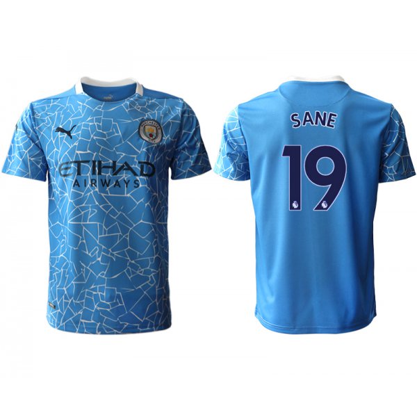 Men 2020-2021 club Manchester City home aaa version 19 blue Soccer Jerseys