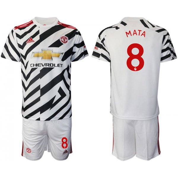 Men 2020-2021 club Manchester united away 8 white Soccer Jerseys