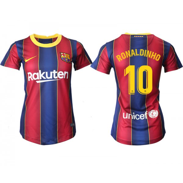 Women 2020-2021 Barcelona home aaa version 10 red Soccer Jerseys