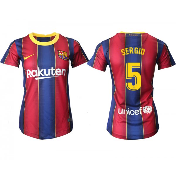 Women 2020-2021 Barcelona home aaa version 5 red Soccer Jerseys
