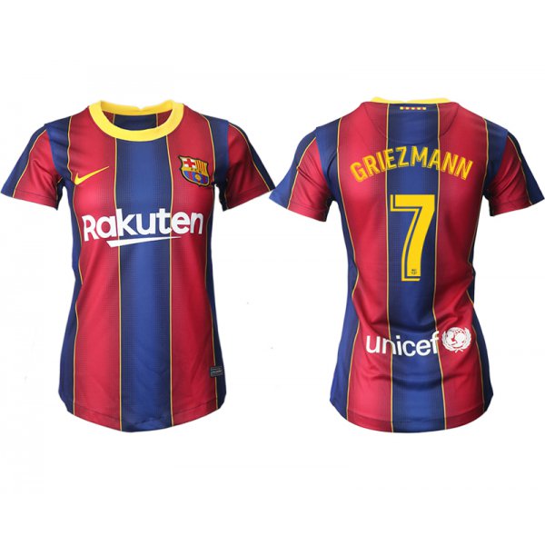 Women 2020-2021 Barcelona home aaa version 7 red Soccer Jerseys