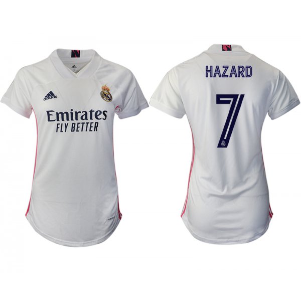 Women 2020-2021 Real Madrid home aaa version 7 white Soccer Jerseys