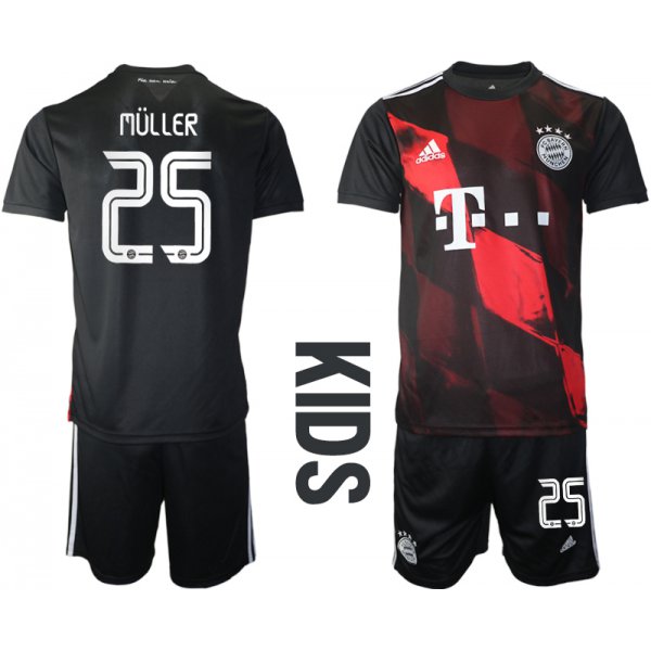 2021 Bayern Munich away youth 25 soccer jerseys