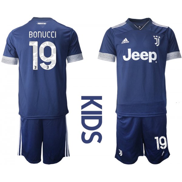 Youth 2020-2021 club Juventus away blue 19 Soccer Jerseys